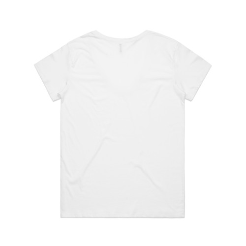 WHITE - BACK wo's-chloe-v-neck-tee-white-back